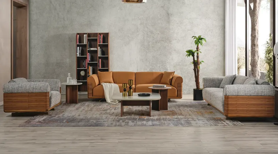 Otello Metal Legs Modern Sofa Set