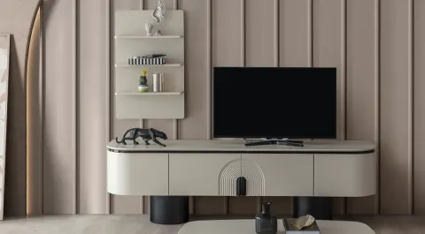 Pablo Wooden Leg Modern TV Unit