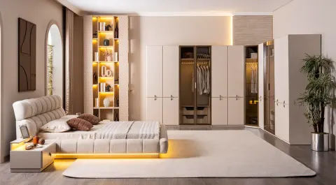 Viral Corner Wardrobe Bedroom Set