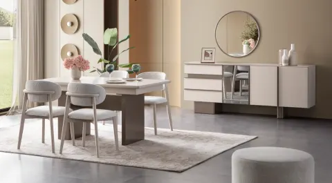 Zen Mirrored Modern Dining Room Set