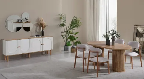 Alfeo Wooden Legged Dining Room Set