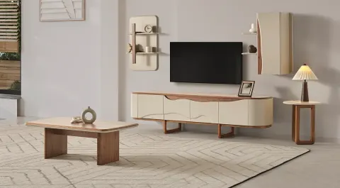 Calista Wooden Leg TV Unit