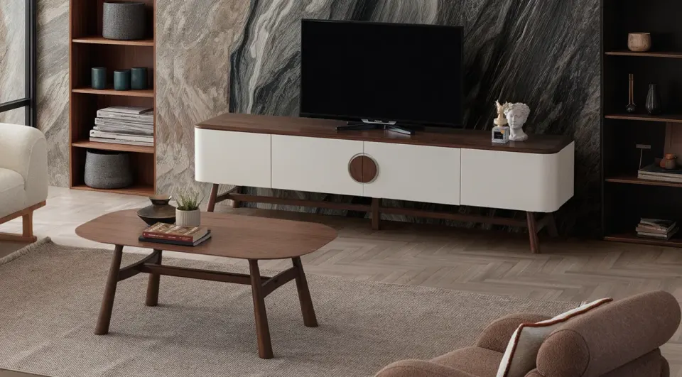 Lisbon Wooden Leg TV Unit