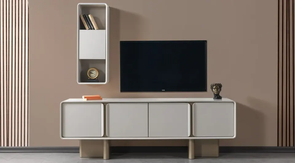 Nova Wooden Leg Modern TV Unit