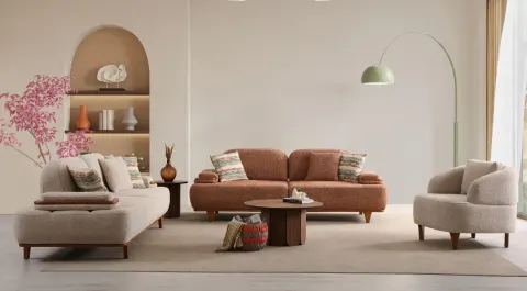 Gucci Wooden Leg Sofa Set