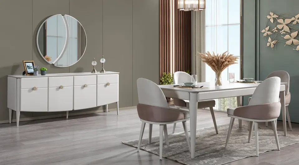 Vegas Wooden Leg Dining Room Set