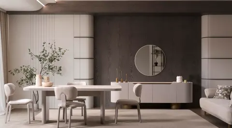 Hazel Metal Leg Dining Room Set
