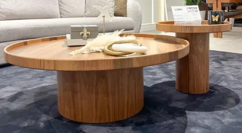 Natura Wooden-Legged Coffee Table