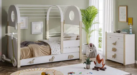 White Montessori Childrens Room Set