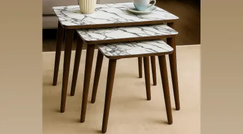 Arya Marble Nesting Table