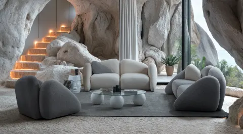 Stone Modern Sofa Set