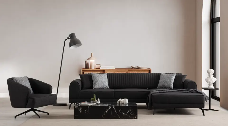 Rio Relax Metal Leg Corner Sofa Set