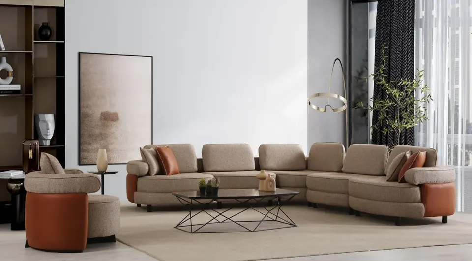 Biblo Modern Corner Sofa Set