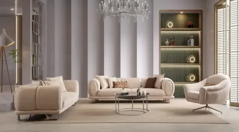 Madrid Metal Ayaklı Sofa Set
