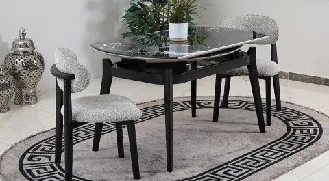 M1 Extendable Round Granite Marble Table