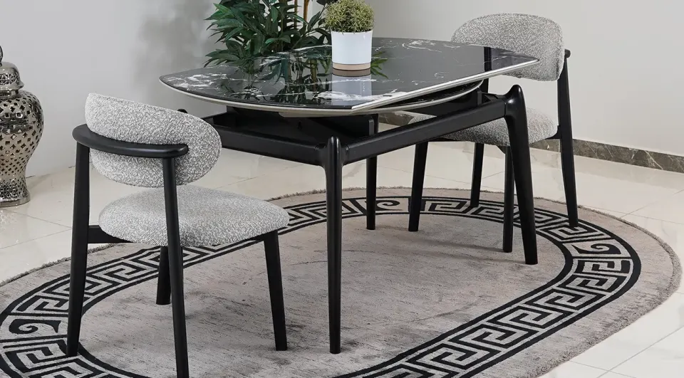 M3 Extendable Round Granite Marble Table