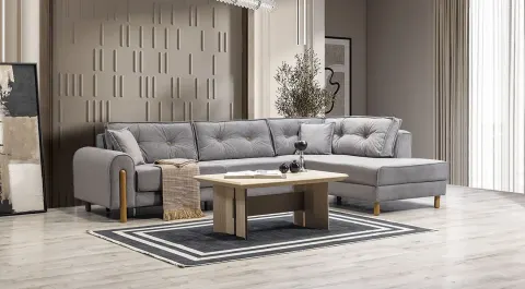 Asya Corner Sofa Set with Storage Bed