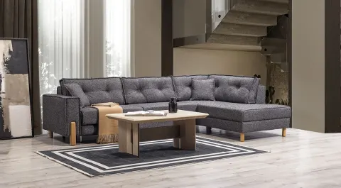 Ipek Corner Sofa Set with Storage Bed