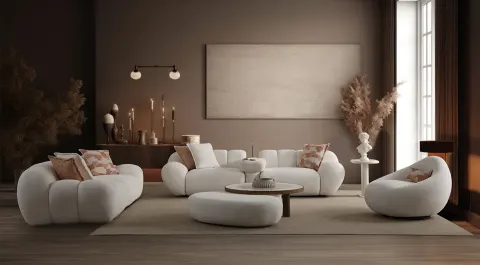 Molivo Modern Sofa Set with Bed