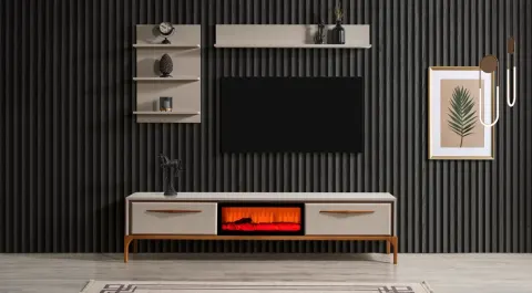 Kumsal Wooden Standing TV Unit