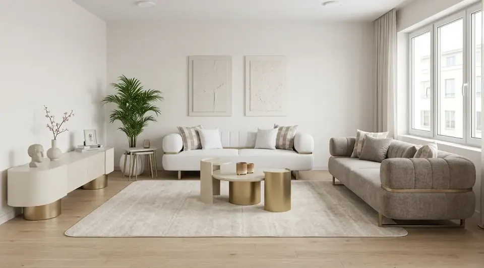 Velar Metal Leg Sofa Set