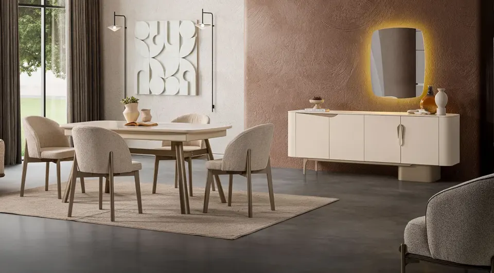 Stella Wooden Leg Dining Room Set