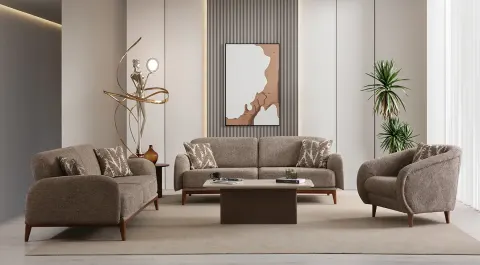 Tetra Wooden Leg Sofa Bed Set