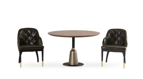 Pisa Walnut Round Table