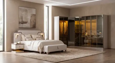 Zerre Corner Wardrobe Bedroom Set