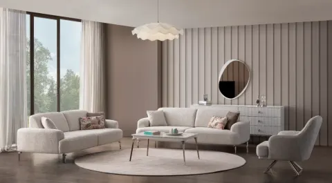 Bronze Sleeper Modern Sofa Set