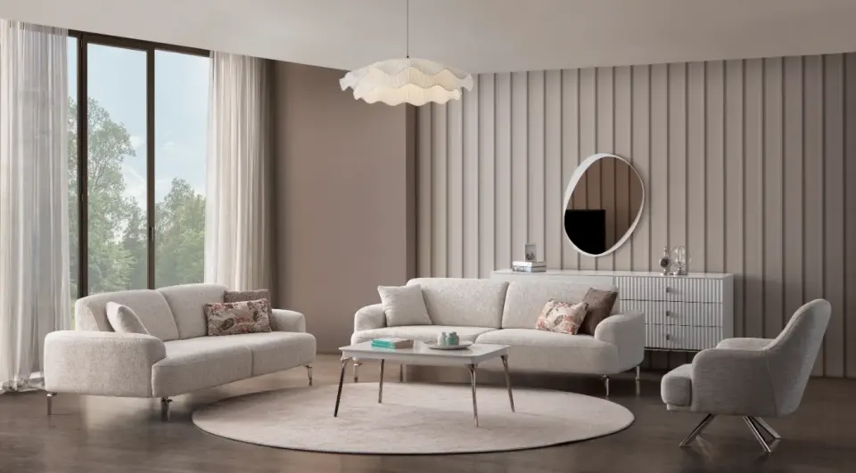 Bronze Sleeper Modern Sofa Set