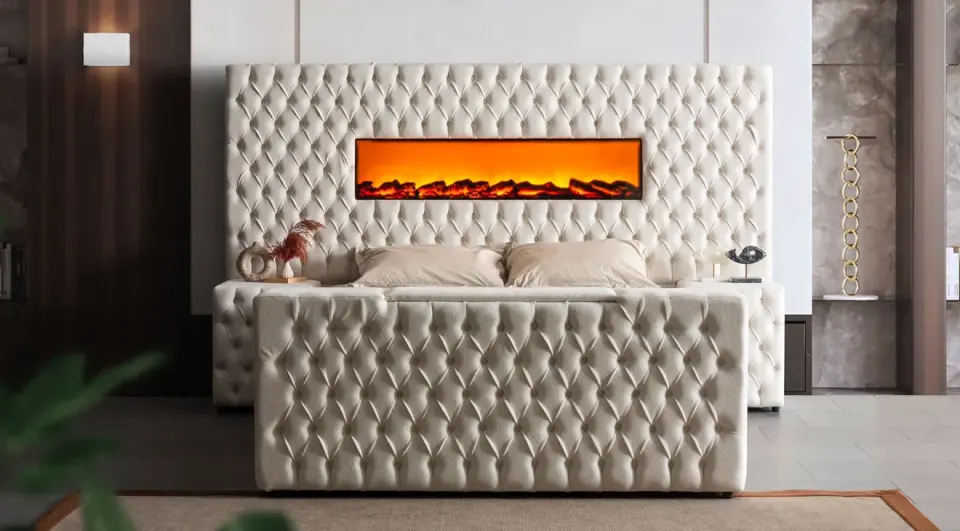 Kardelen Bed Base and Headboard Set