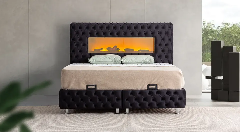 Lindo Bed Base and Headboard Set
