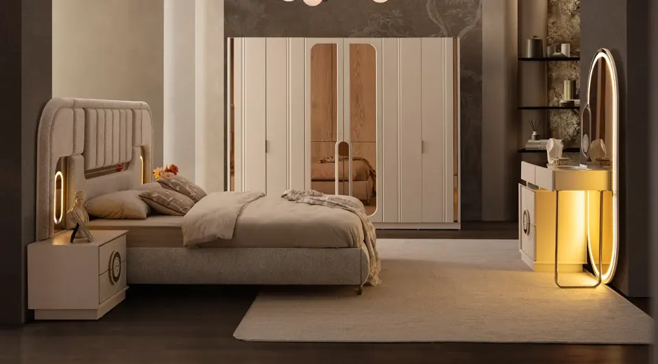 Mona 6 Door Modern Bedroom Set