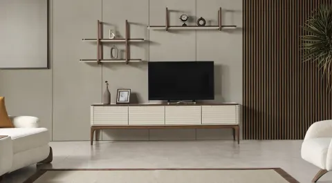 Emerald Wooden Leg TV Unit
