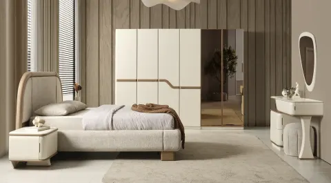 Mocha 6 Door Bedroom Set