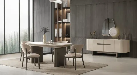 Ekol Marble Modern Dining Room Set