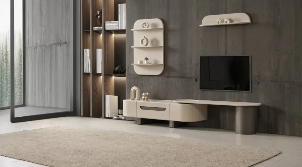 Ekol Marble Modern TV Unit