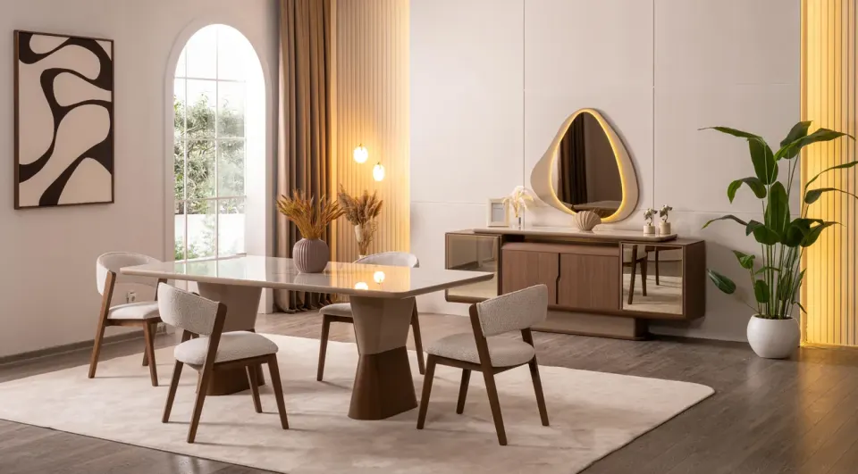 Electra Walnut Dining Room Set