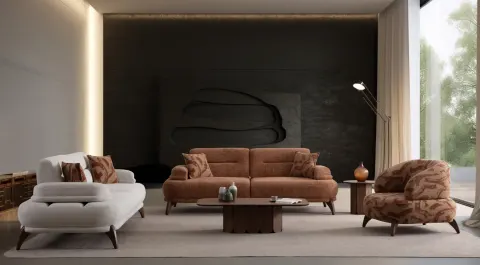 Osso Modern Sofa Set with Mattress
