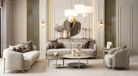 Velora Metal-legged Sofa Set