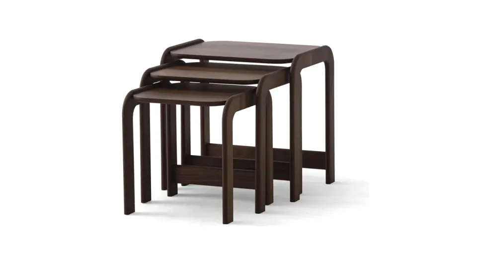 Aura Walnut Nesting Table Set