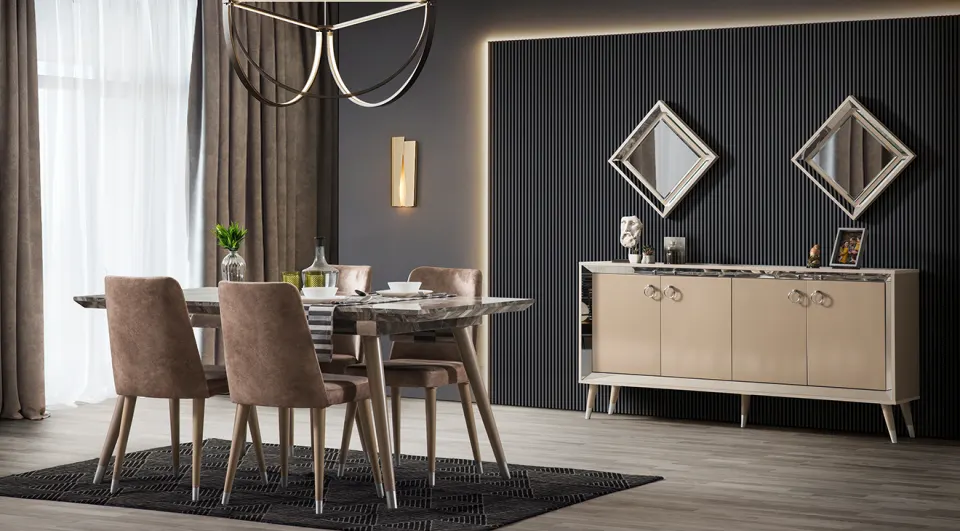 Asil Cappuccino Dining Room Set