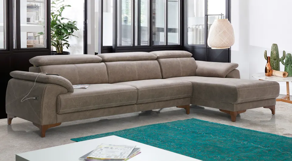 Oscar Relax Motorized USB Input Corner Sofa Set 1