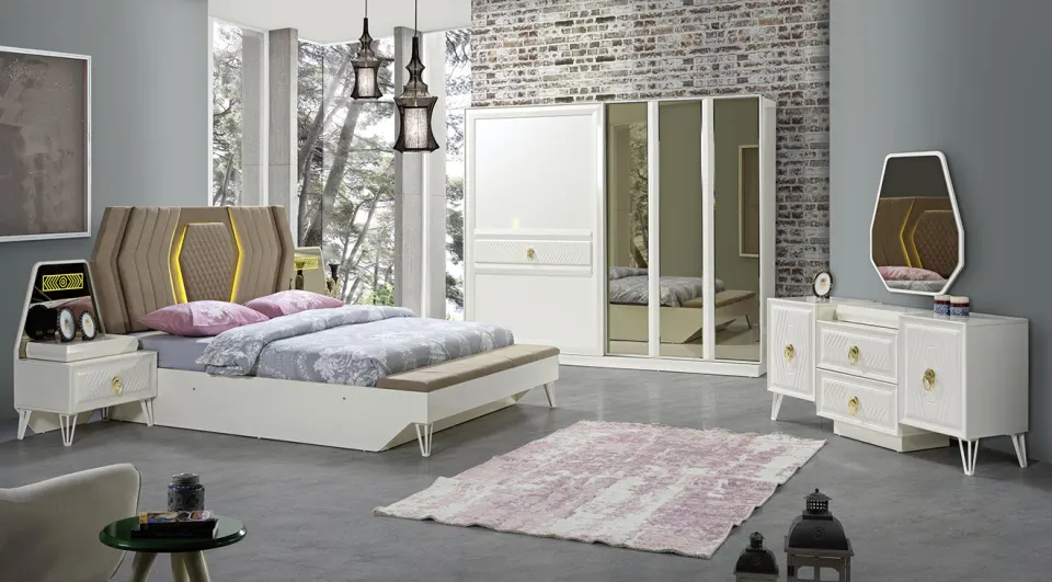 Ezgi Sliding Door Bedroom Set