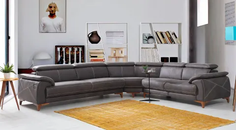 Oscar Motorized USB Input Corner Sofa Set