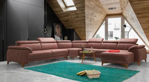 Oscar U Motorized USB Input Corner Sofa Set