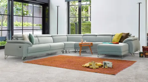 Oscar U Motorized USB Input Corner Sofa Set 3
