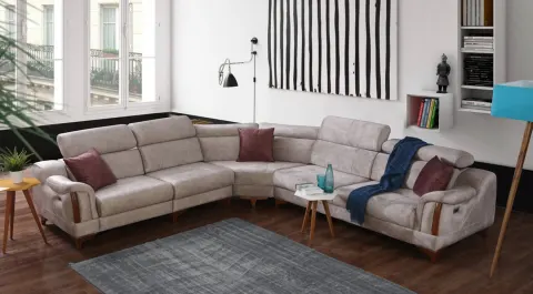 Rio Motorized Sound System USB Input Corner Sofa Set 3