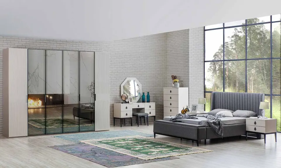 Defne 6 Door Bedroom Set